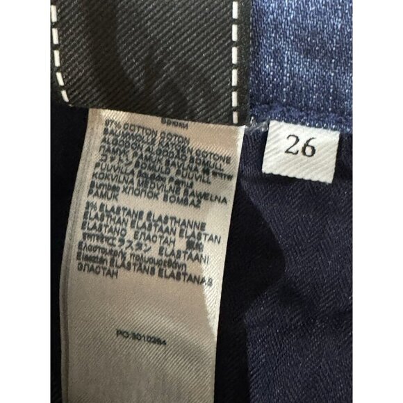 7 For All Mankind Sz 26 Jeans Hi Waist Slim Kick Blue Denim Capsule Classic - Picture 6 of 8